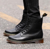 Unisex ankle Boots men shoes woman BIG SIZE  leather boots motorcycle classic England style  male work safty shoes NO SIZE 46