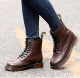 Unisex ankle Boots men shoes woman BIG SIZE  leather boots motorcycle classic England style  male work safty shoes NO SIZE 46