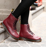 Unisex ankle Boots men shoes woman BIG SIZE  leather boots motorcycle classic England style  male work safty shoes NO SIZE 46